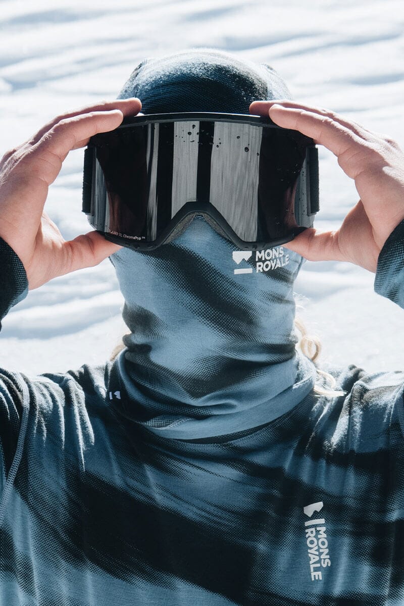 Man wearing a balaclava with goggles on