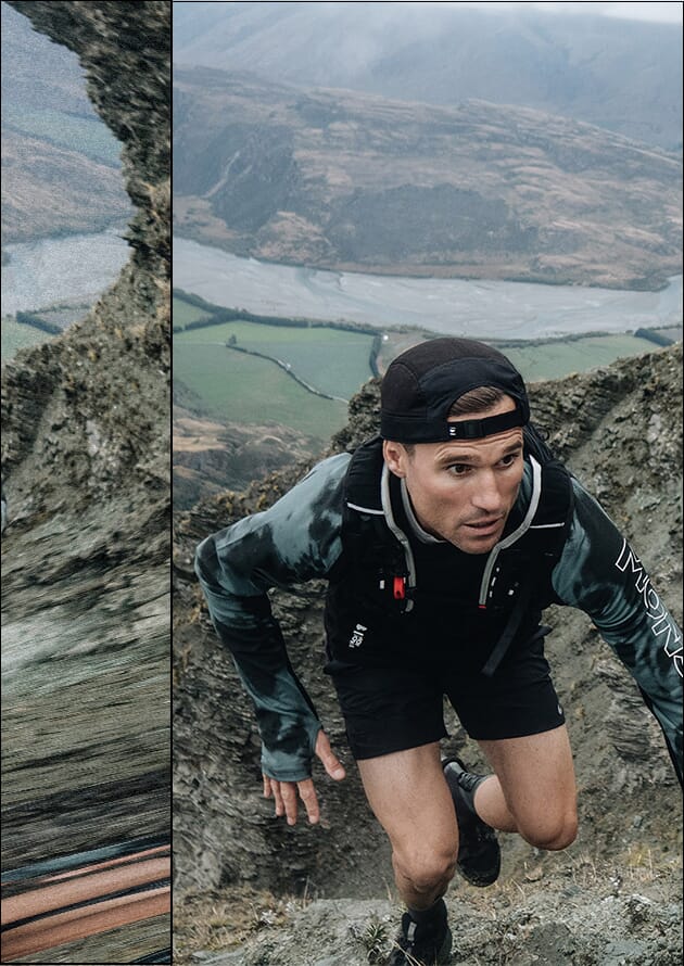 Mountain running with mons merino